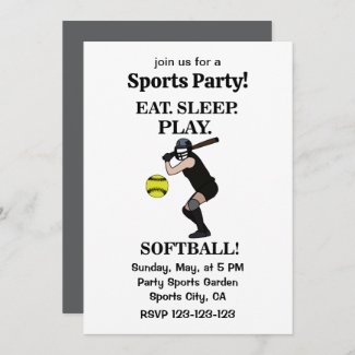 Softball Player Sports Party