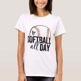 Softball Playern Girls Women Men Softball Lover T-Shirt