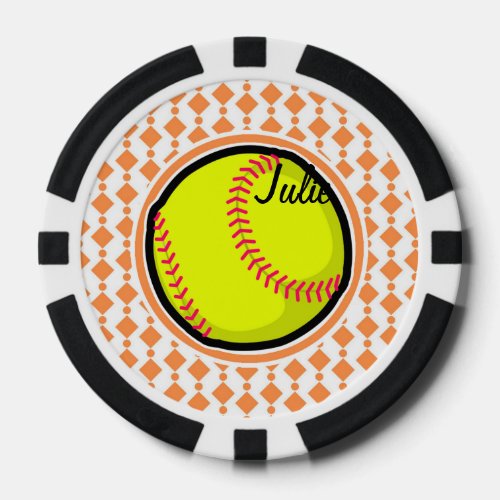 softball poker chips