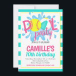 Softball Pool Party Birthday Invitation<br><div class="desc">Softball Pool Party Birthday Invitation

Can be used for any type of softball themed party!</div>