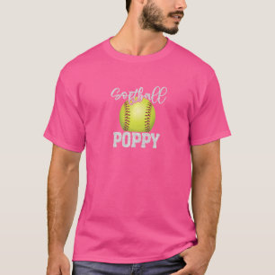 Softball Poppy Vintage Softball Family Matching T-Shirt