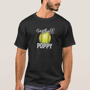Softball Poppy Vintage Softball Family Matching T-Shirt
