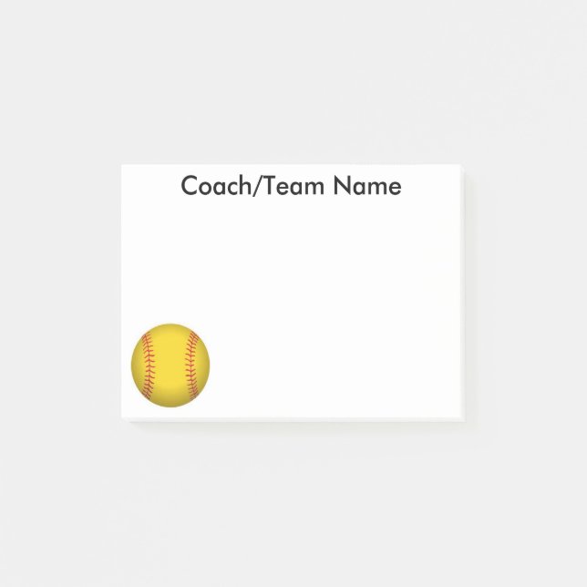 Softball Post it Note (Front)