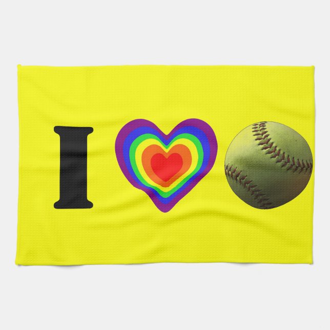 Softball Pride Kitchen Towel (Horizontal)