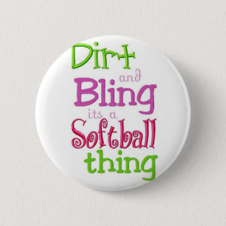 softball quote white cute and cool pinback button