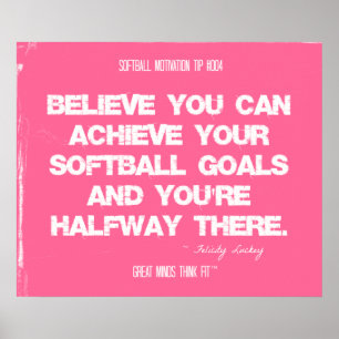 Softball Quotes in Threads 004 Poster