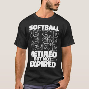 Softball Retired Catcher Batter Pitcher Softball T-Shirt