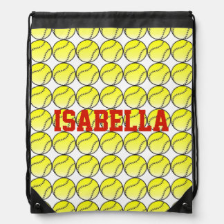 Softball Sack Drawstring Bag