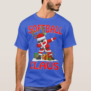 Softball Santa Claus Christmas Matching Costume T-Shirt