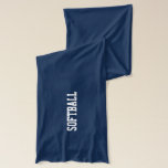 Softball scarf | Personalizable sports team design<br><div class="desc">Softball scarf | Personalizable sports team design Cute personalized winter holiday gift idea for men,  women and kids. In blue and other colors.</div>