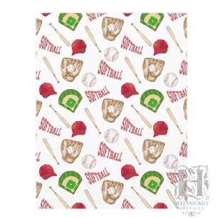 Softball Scrapbook Paper