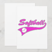 softball script text logo pink (Front/Back)