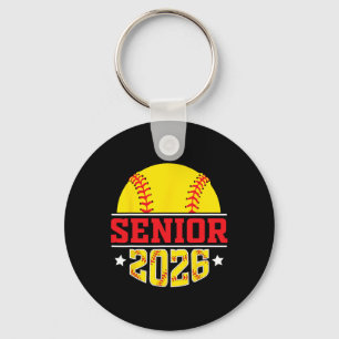 Softball Senior 2026 Cl Of 26 Senior Softball Girl Keychain
