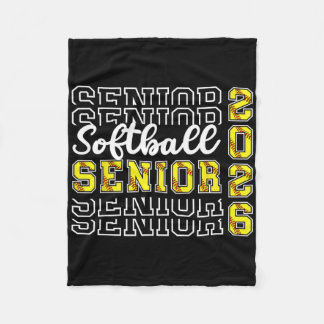 Softball Senior 2026 Senior Softball Player 2026 _ Fleece Blanket