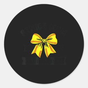 Softball Senior Mom 2025 The Final Inning Softball Classic Round Sticker