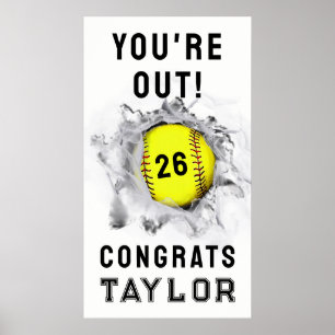 Softball Senior Night Graduation Poster