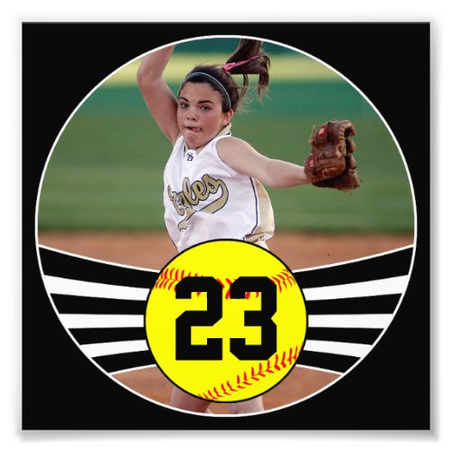 Softball Senior Pictures Custom Square Photo Print