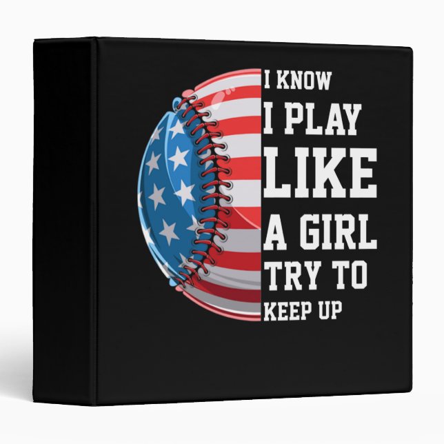 Softball Shirts for Girls 3 Ring Binder (Front/Spine)