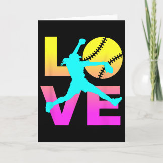 Softball Shirts For Girls Love  Card