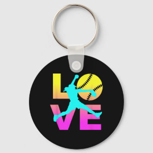 Softball Shirts For Girls Love Keychain