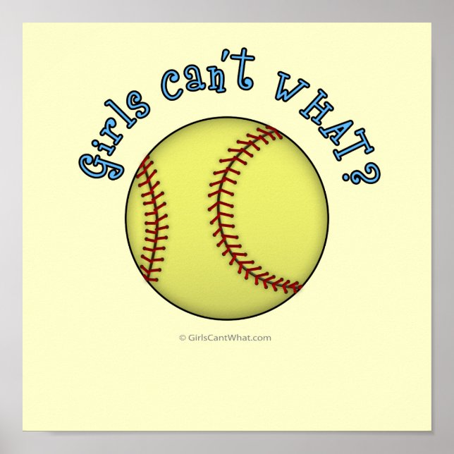 Softball-Sky Blue Poster (Front)
