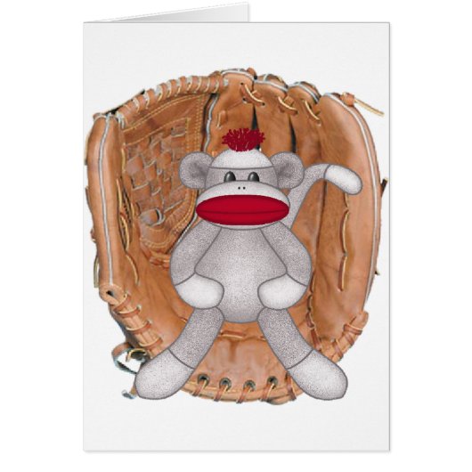 Softball Sock Monkey Cards (Front)