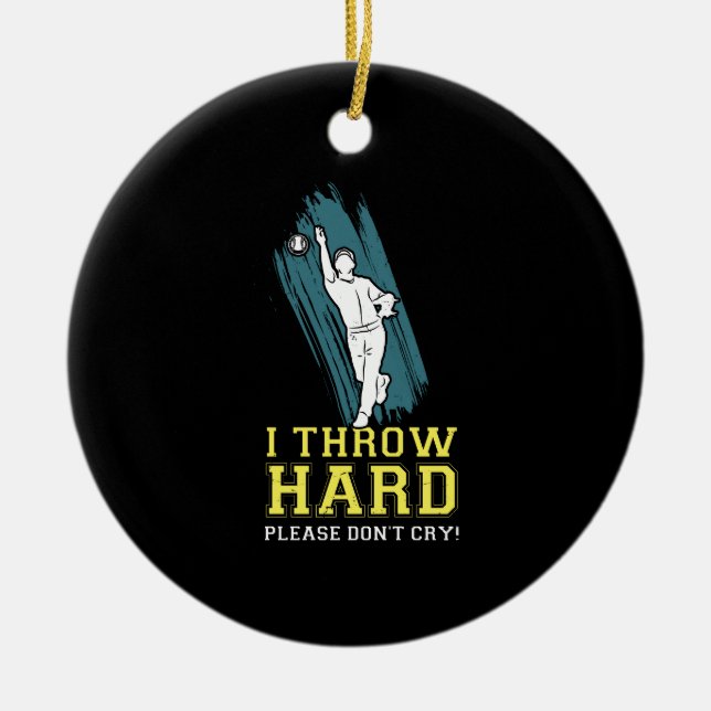 Softball Softball Pitcher Ceramic Ornament (Front)