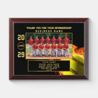 Softball Sponsor Gift – Custom Team Photo & Text