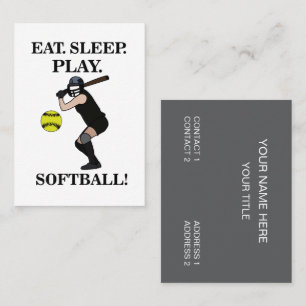 Softball Sport Coach Trainer Business Card