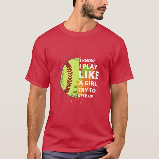 Softball sports Cuterendy Softball Player Sport fu T-Shirt (Front)