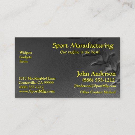 Customizable Softball Business Card
