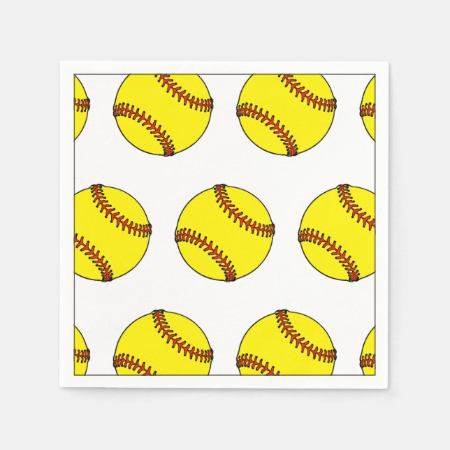 Softball Sports Napkins (Front)