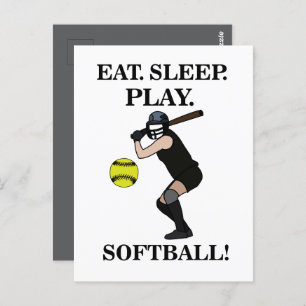 Softball Sports Player Postcard