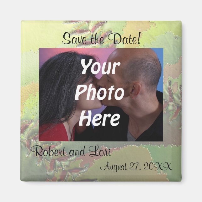 Softball Sports Wedding Theme Photo Save the Date! Magnet (Front)