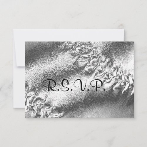 Softball Sporty Wedding Theme RSVP Card