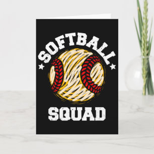 Softball Squad Distressed Vintage Funny Softball G Card