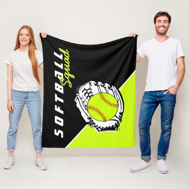 Softball Squad Fleece Blanket (In Situ)