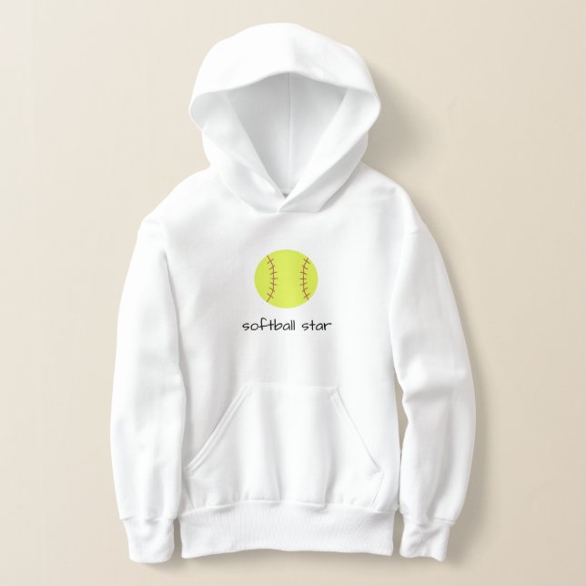 Softball Star Hoodie (Laydown)