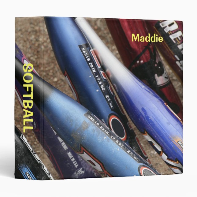 Softball Star, Softball Bats, 3 Ring Binder (Front/Spine)