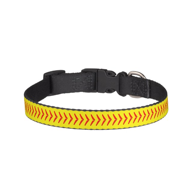 Softball Stitches Dog Collar (Front)