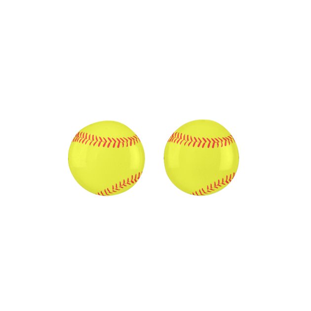 Softball Stud Earrings | Zazzle.com
