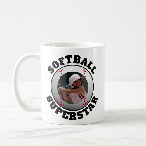 Softball Superstar Photo Coffee Mug