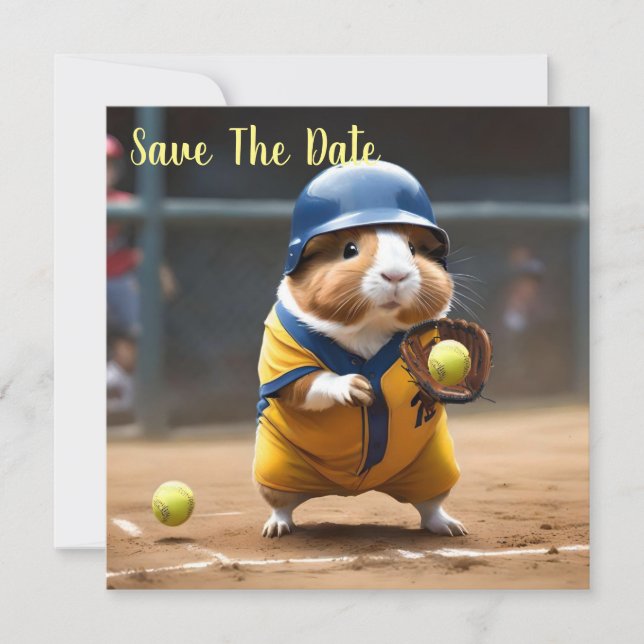 Softball Superstar: The Guinea Pig's Big Game, Save The Date (Front)