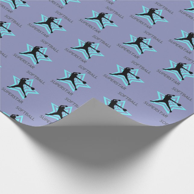 Softball Superstar    Wrapping Paper (Corner)