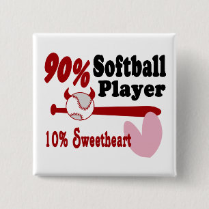 Softball Sweetheart Pinback Button