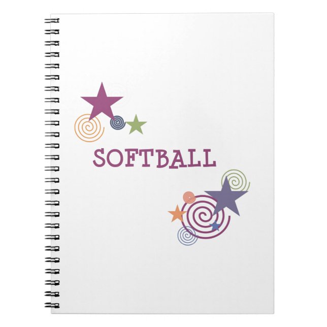 Softball Swirl Notebook (Front)