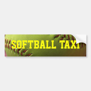 Softball Taxi Bumper Sticker