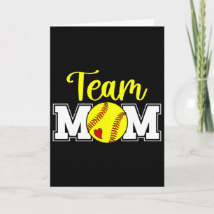 Softball Team Mom Appreciation Softball Team Mama  Card