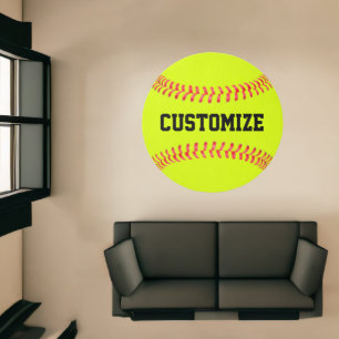 Softball Team Name or Text Custom Fastpitch Area Rug
