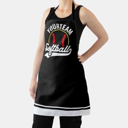 Softball Team Player ADD NAME Personalized League Apron